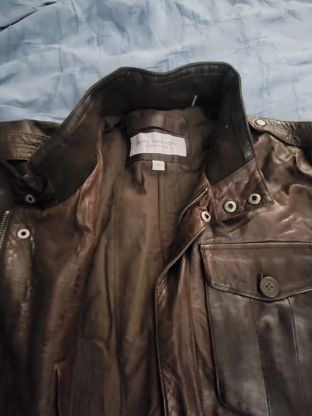 Marc New York Men's Brown Leather Jacket